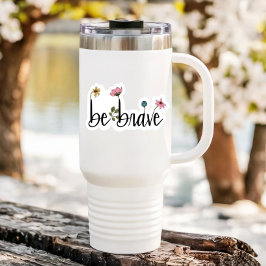 Ser una flor de afirmación valiente | Pegatina de