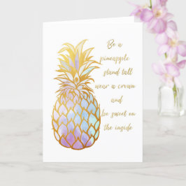 Ser una tarjeta de felicitación de piña