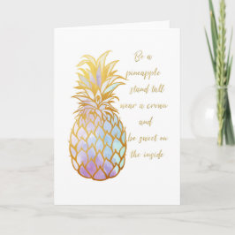 Ser una tarjeta de felicitación de piña