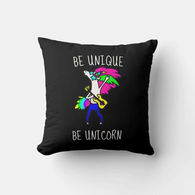 Ser único en ser Cojín decorativo unicornio (Anverso)