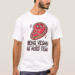 Ser vegano es una camiseta grande y perdida
