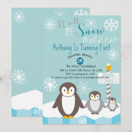 Será Nieve Muy Divertida Invitación A Cumpleaños