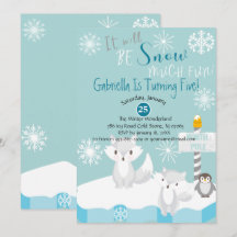Será Una Nieve Muy Divertida Invitación De Cumplea