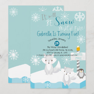 Será Una Nieve Muy Divertida Invitación De Cumplea