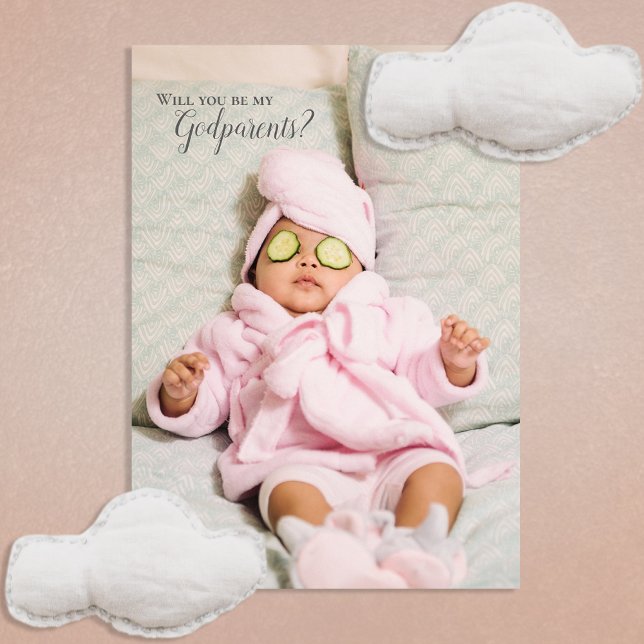 ¿Serán Mis Padrinos Invitación de Foto Completa (Subido por el creador)