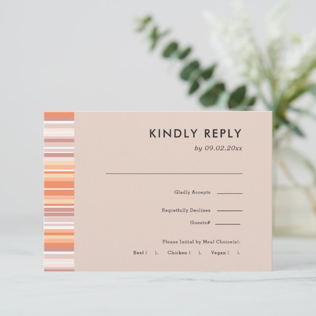 Serape Fall | RSVP de boda + elección de comida (Anverso de pie)