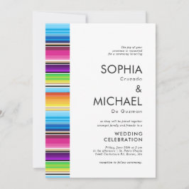 Serape Spring Stripes | Invitación de bodas a la v