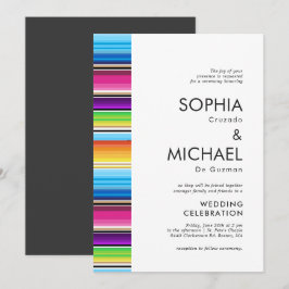 Serape Spring Stripes | Invitación de bodas a la v