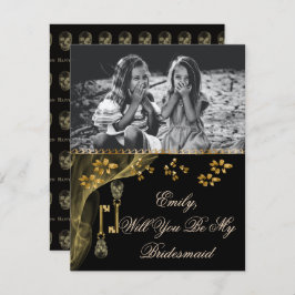 ¿Serás, foto de la dama de honor y cráneo negro y 