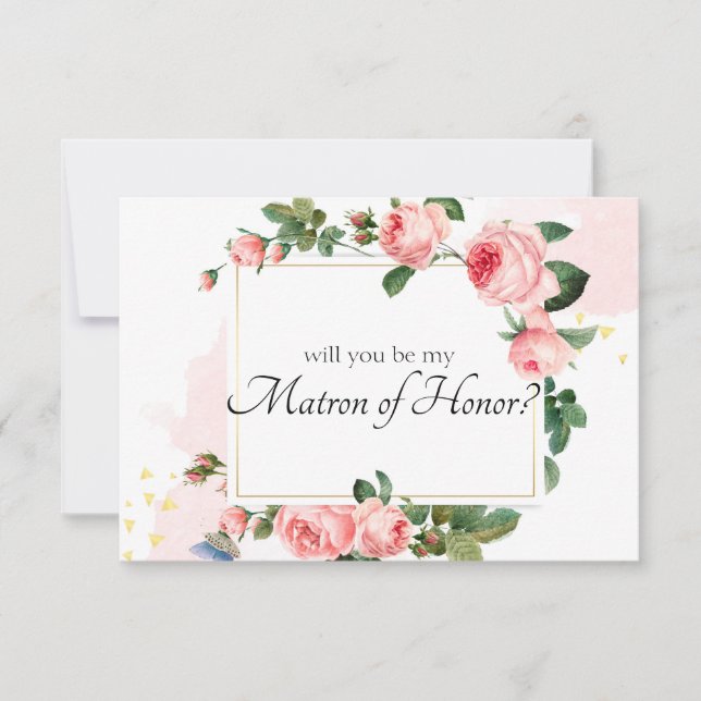 ¿Serás mi atrón de honor para el rosa rosado rubio (Anverso)