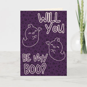 ¿Serás Mi Boo? Tarjeta Divertida del Día de San Va