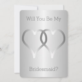 ¿Serás Mi Corazón Plateado De Invitación De La Muj