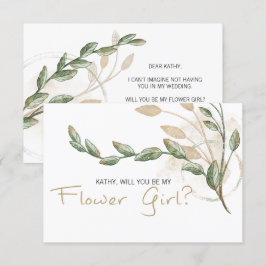 ¿Serás mi dama de flores dorado verde salvia