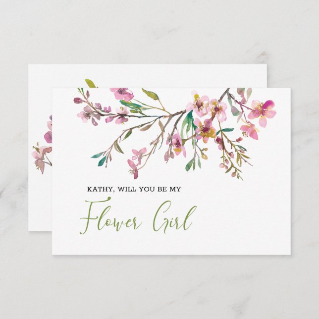 ¿Serás mi dama de flores Flor de cerezo (Anverso / Reverso)