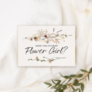 ¿Serás Mi Dama de Flores Floral Vintage