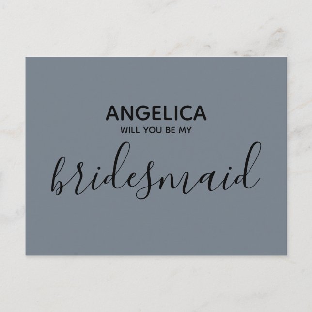 ¿Serás mi dama de honor en una simple tarjeta past (Anverso)