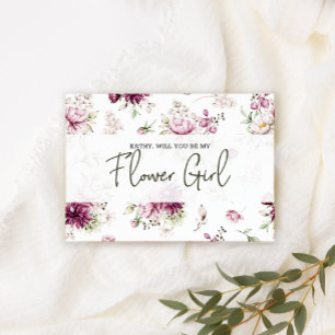 ¿Serás Mi Dama de Honor Peonías Rosadas Floral