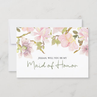 ¿Serás Mi Dama de Honor Rosa Rubor Magnolia