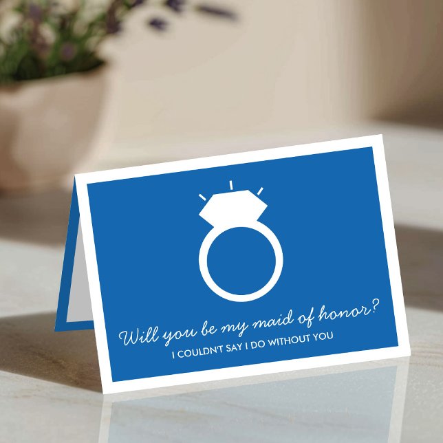¿Serás Mi Dama De Honor? Tarjeta De Anillo Azul (Subido por el creador)
