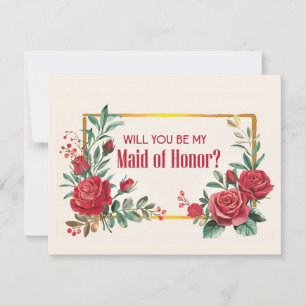 ¿Serás mi dama de honor Tarjeta de felicitación pl
