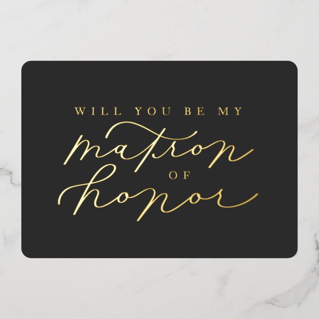 ¿Serás Mi Dama de Honor Tarjeta de Propuesta de Pa (Anverso)