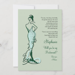 ¿Serás Mi Dama de Honor Tarjetas Personalizadas