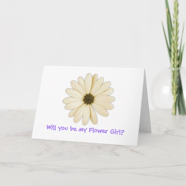 "¿Serás mi Dama de las Flores?" Tarjetas de Felici (Anverso)