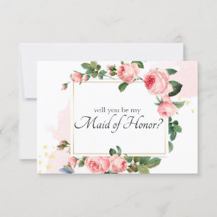 ¿Serás mi doncella de honor, rosa rosado rubio?