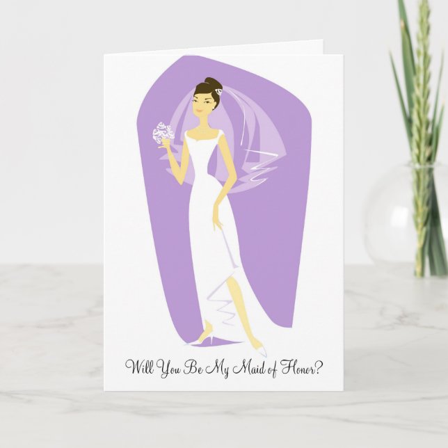 ¿Serás mi empleada de honor? Invitaciones de boda (Anverso)