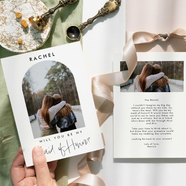 ¿Serás mi empleada de honor Minimalista foto? (Subido por el creador)