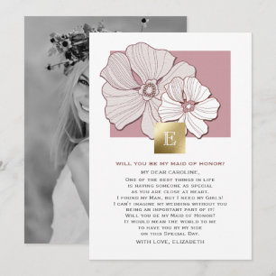 ¿Serás mi empleada de honor? Tarjetas fotográficas