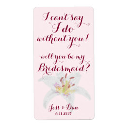 ¿Serás mi etiqueta de vino propuesta de la dama de