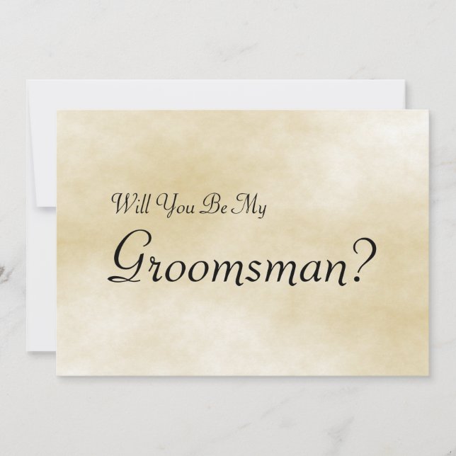 ¿Serás mi Groomsman con invitación a la imagen de  (Anverso)