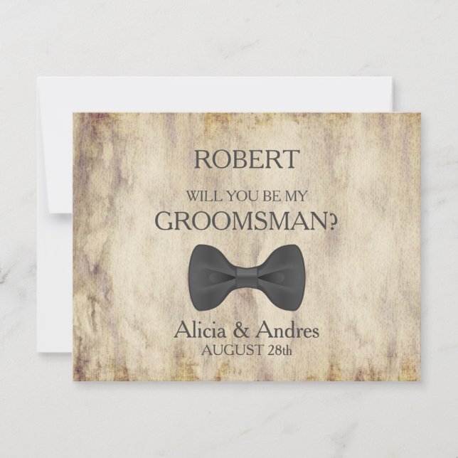 ¿Serás mi Groomsman? Invitación (Anverso)