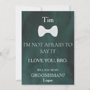 ¿Serás Mi Groomsman? Invitación