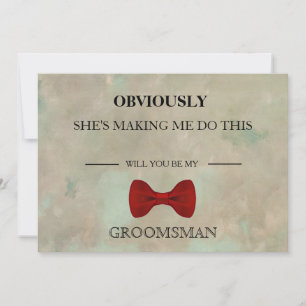 ¿Serás Mi Groomsman? Invitación
