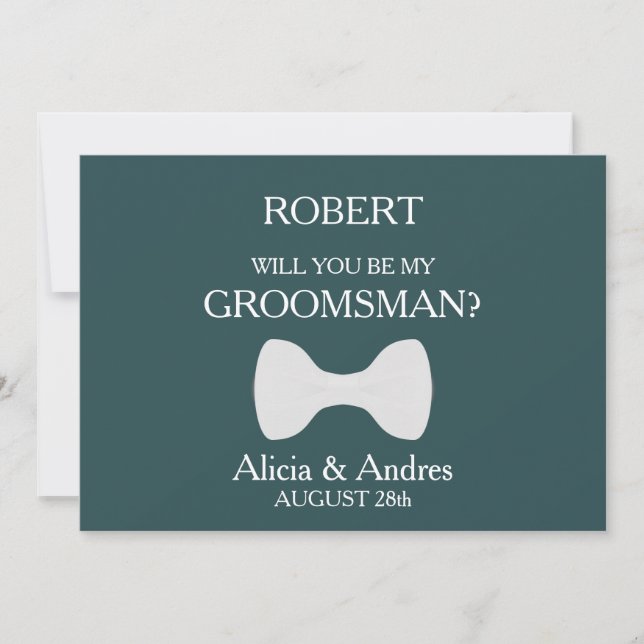 ¿Serás mi Groomsman? Invitación (Anverso)