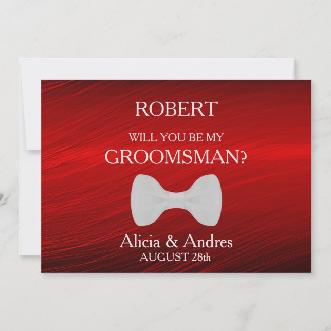 ¿Serás mi Groomsman? Invitación (Anverso)