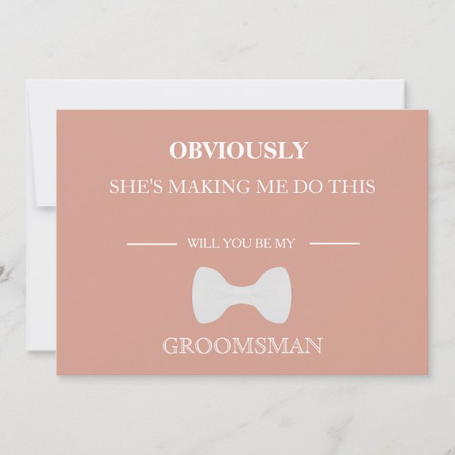 ¿Serás Mi Groomsman? Invitación (Anverso)