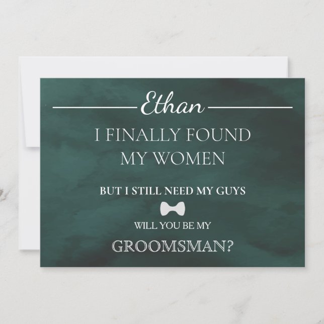 ¿Serás Mi Groomsman? Invitación (Anverso)
