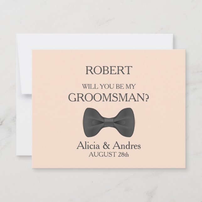¿Serás mi Groomsman? Invitación (Anverso)