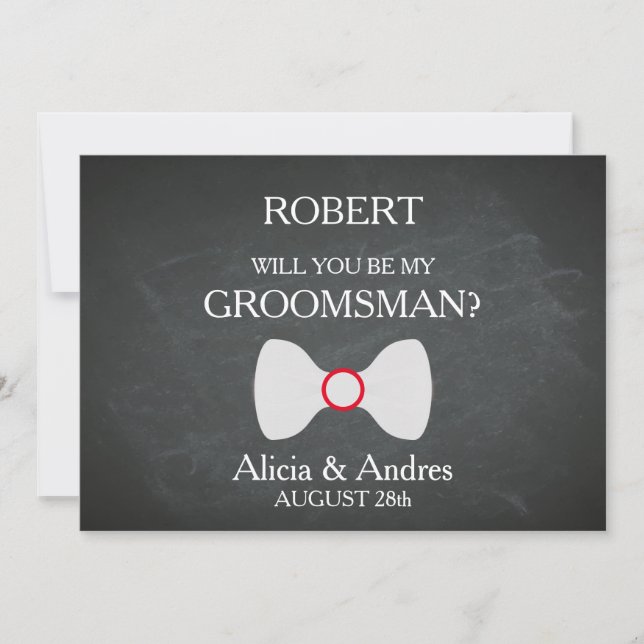 ¿Serás mi Groomsman? Invitación (Anverso)
