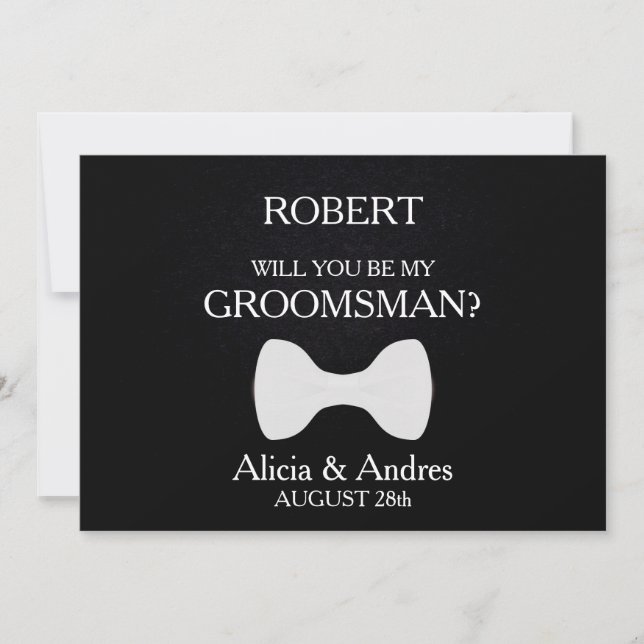 ¿Serás mi Groomsman? Invitación (Anverso)