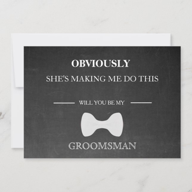 ¿Serás Mi Groomsman? Invitación (Anverso)