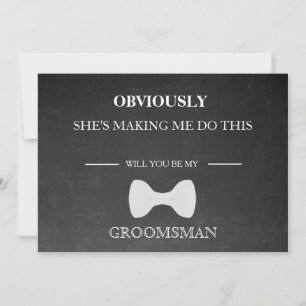 ¿Serás Mi Groomsman? Invitación