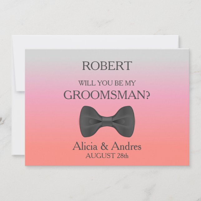 ¿Serás mi Groomsman? Invitación (Anverso)