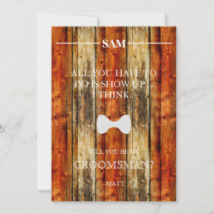 ¿Serás Mi Groomsman? Invitación