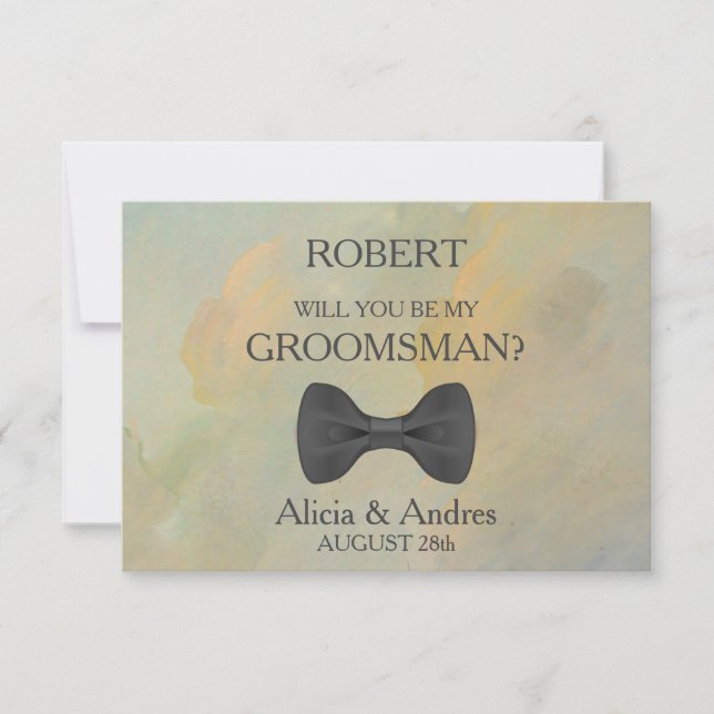¿Serás mi Groomsman? Invitación (Anverso)