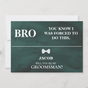 ¿Serás Mi Groomsman? Invitación