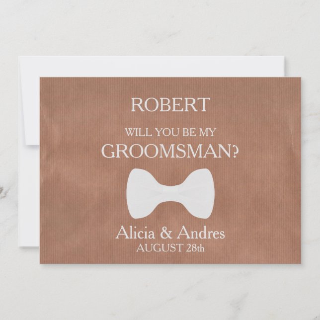 ¿Serás mi Groomsman? Invitación (Anverso)